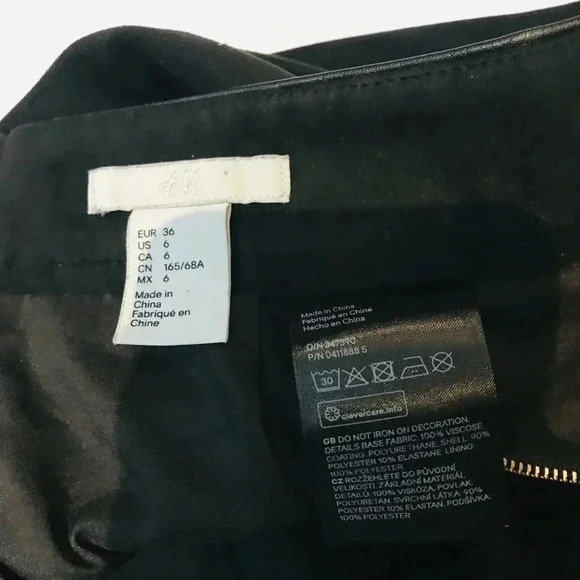 H&M Pencil Skirt  Black Size 6 - Picture 4 of 4